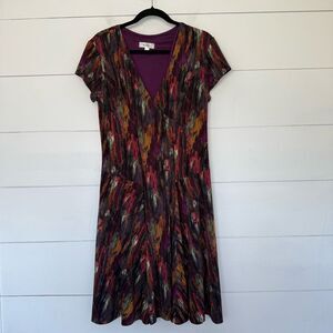 Dressbarn Women’s 12 Vneck Patterned Dress